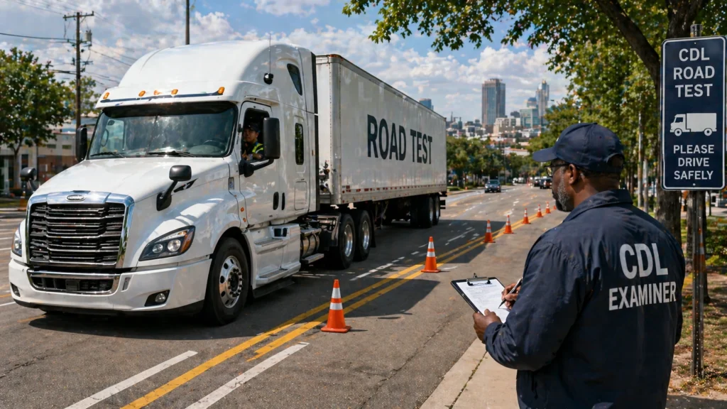 how to get cdl texas road test and skills exam
