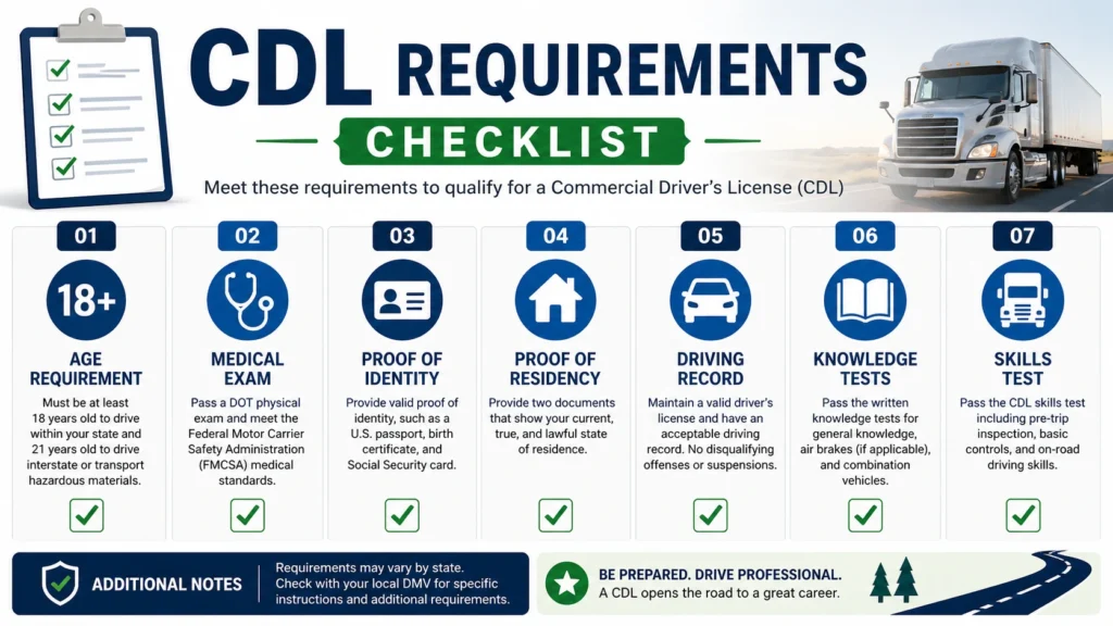 texas cdl requirements checklist for new drivers & CDL License in Texas